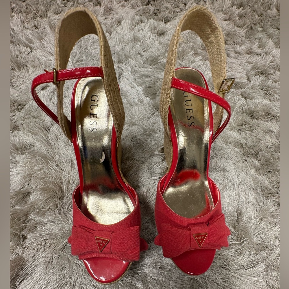 GUESS Women's Red Sandals